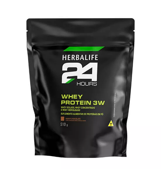 Herbalife Whey Protein 3W Chocolate 510g suplemento de proteína concentrada isolada e hidrolisada