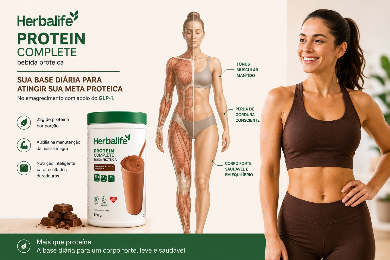 Desenho anatômico e foto de pessoa com tonicidade muscular mantida durante processo de perda de peso consciente